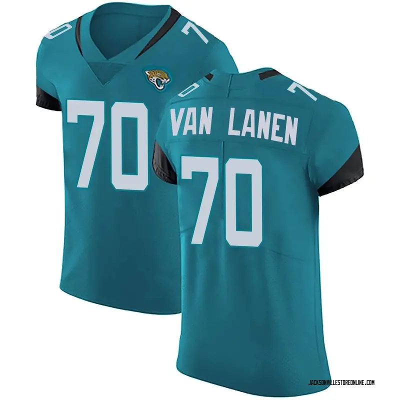 Men's Nike Cole Van Lanen Teal Jacksonville Jaguars Game Player Jersey Size: Extra Large