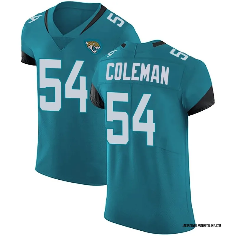 Men's Nike DJ Coleman Teal Jacksonville Jaguars Game Jersey Size: 3XL