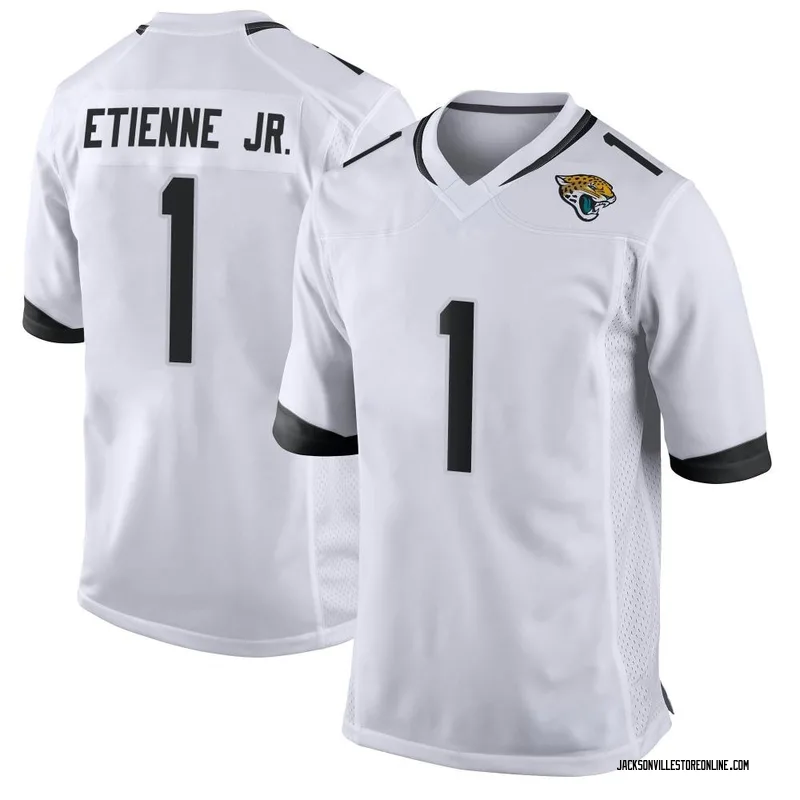 Travis Etienne Jr. 1 Jacksonville Jaguars football player glitch poster  gift shirt, hoodie, sweater, long sleeve and tank top